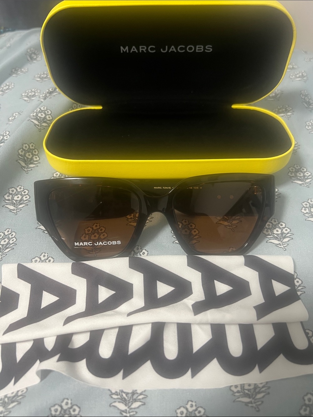 Marc Jacobs Black Frame Sunglasses with Brown Lenses